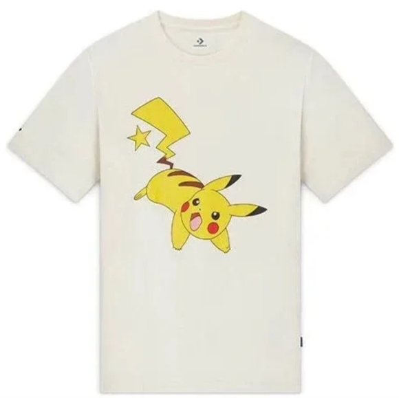 Converse x Pokémon Men's Short Sleeves  Pikachu T-shirt  medium - Picture 2 of 6